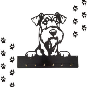 Porta llaves perro raza airedale terrier