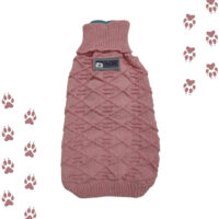 chaleco de lana rosado para mascotas