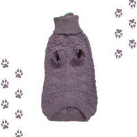 chaleco de lana morado para mascotas