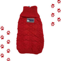 chaleco de lana rojo para mascotas