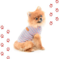 camiseta a rayas rosada para perros o gatos