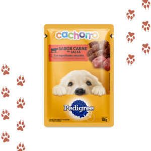 sobrecito pedigree cachorro sabor carne en salsa