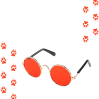 gafas rojas para mascotas