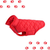 Abrigo de terciopelo color rojo para mascotas