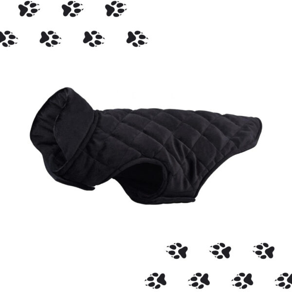 Abrigo de terciopelo color negro para mascotas