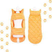 Abrigo de terciopelo color Amarillo para mascotas