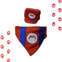 Bandana Para Mascotas Mario Bross | Cosplay Perros O Gatos