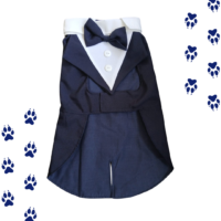 Smoking Para Perro Grande | Traje Formal Azul Para Mascota