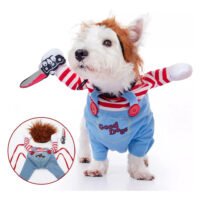 Disfraz Chucky Para Perros Y Gatos Incluye Peluca