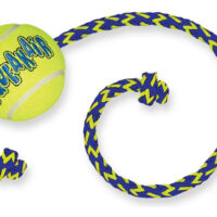 Juguete Para Perro Kong Pelota De Tenis Con Cuerda 6 Cm Color Amarillo