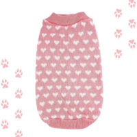 Sweater Para Mascotas | Corazones Rosa Xs-s-m-l