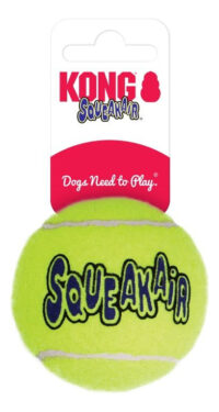 Kong Pelota Para Perro Squeakair Ball Mediana Tenis Juguete Color Amarillo - Imagen 4