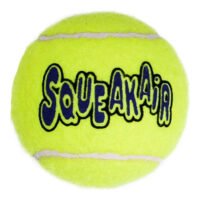 Kong Squeakair Balls Paquete 3 Pelotas De Tenis Medianas Color Amarillo - Imagen 4