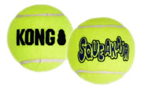Juguete Para Perro Kong Pelota De Tenis Con Cuerda 6 Cm Color Amarillo - Imagen 6