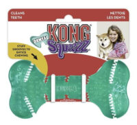 Juguete Para Perros Kong Squeezz Dental Bone, Color Verde - Imagen 3