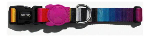 Collar Suave Resistente Ajustable Para Perros Zeedog Tamaño Del Collar Large Color Prisma