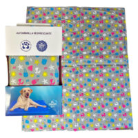 Manta Refrescante Refrigerante Gel Frio Perro Talla Xl 96x81 Color Gris Diseño Helados
