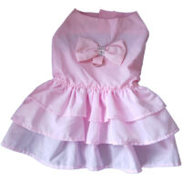 Vestido Vuelos Rosados Para Perrita Grande San Valentin