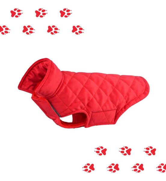 Chaleco Para Perros Reversible | Abrigo De Terciopelo Rojo