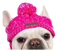Gorro De Invierno Para Mascotas | Gorro De Lana Color Fucsia - Imagen 4