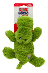 Juguete Chillón Kong Cozie Cocodrilo Talla M Color Verde Diseño Ali Alligator - Imagen 6
