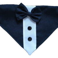 Bandana Smoking Negro Mascotas | Año Nuevo Accesorio Collar