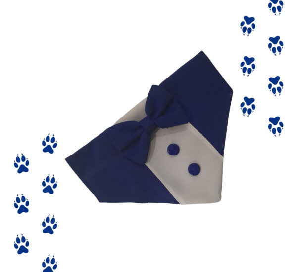 Bandana Smoking Azul Mascotas | Año Nuevo Accesorio Collar