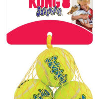 3 Pelotas Tenis Squeakair Chicas Small Juguetes Perro Kong Color Amarillo