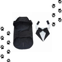 Traje De Boda Para Mascotas | Traje Smoking Negro Liso