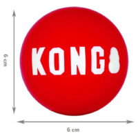 Pack De 2 Pelotas Kong Signature Balls Con Silbato Grande Para Perros, Color Rojo
