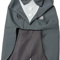 Smoking Para Perro Grande | Traje Formal Gris Para Mascota