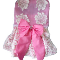 Vestido Encaje Rosado Para Perrita Grande San Valentin