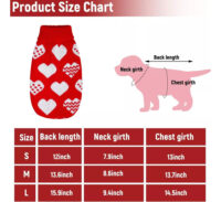 Suéter Ropa, Polerón, Capa Chalecos Corazon Perros Gatos - Imagen 5