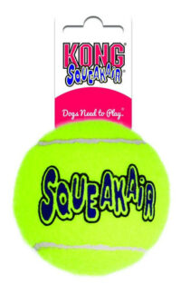 Pelota Tenis Fieltro Squeakair L Perro Kong Color Amarillo